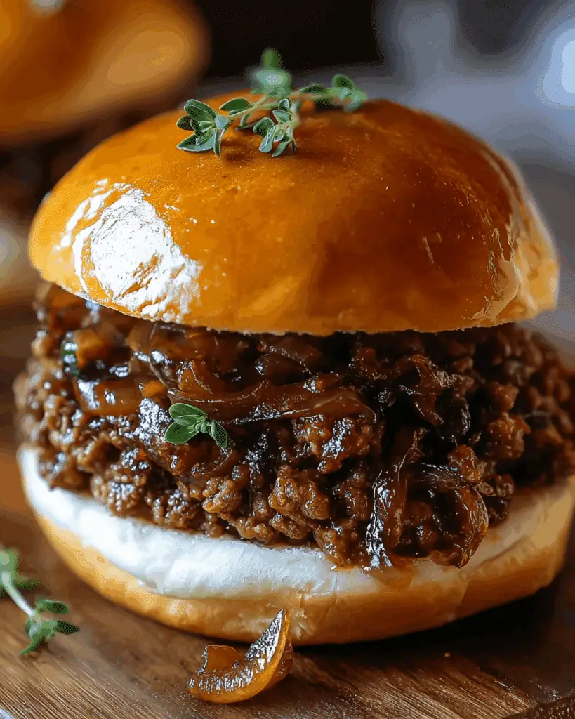 French Onion Beef Sloppy Joes Recipe