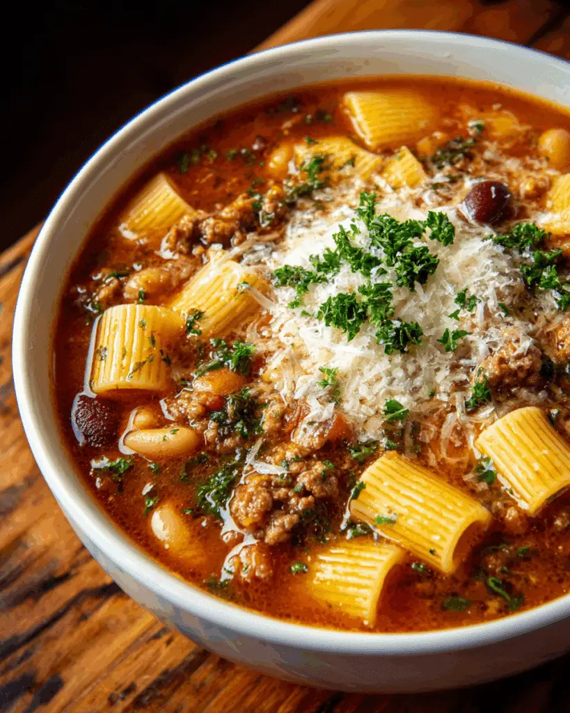 """Italian Pasta e Fagioli Recipe