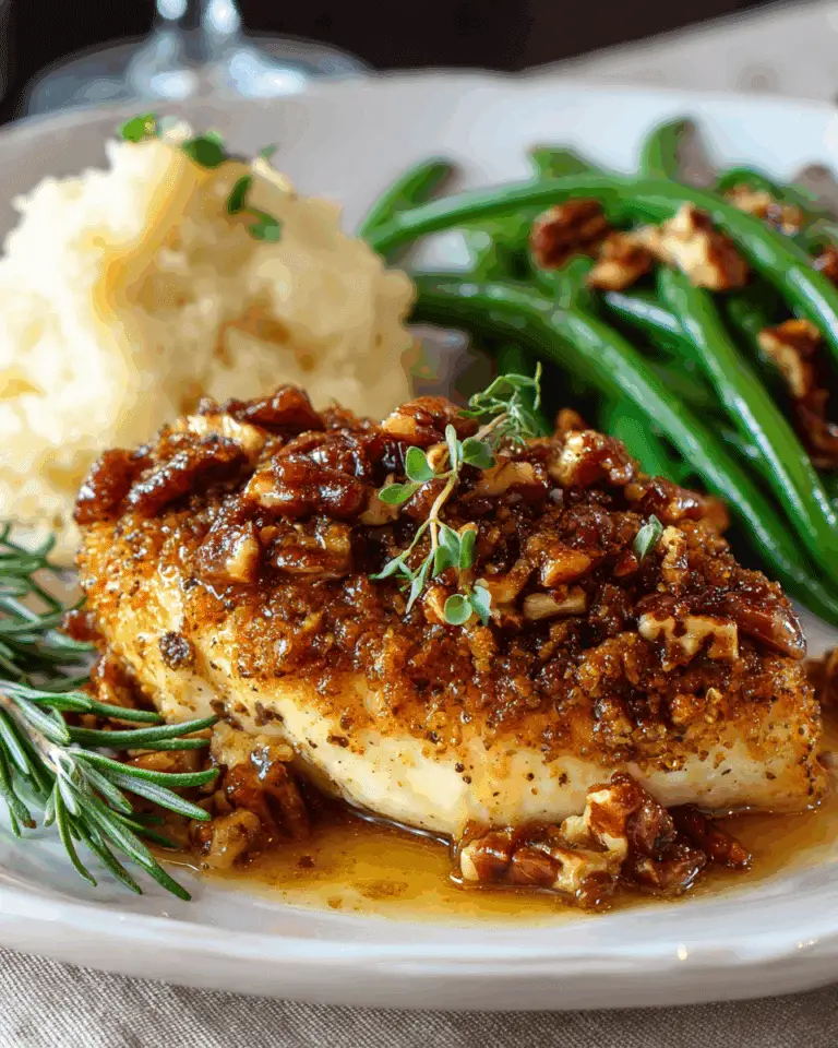 """Maple Pecan Crusted Chicken Recipe