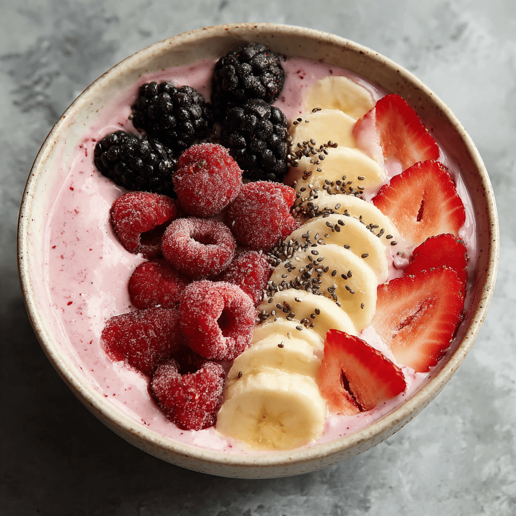 Fruit Smoothie Bowl (with Greek Yogurt) Recipe - Recipe Image