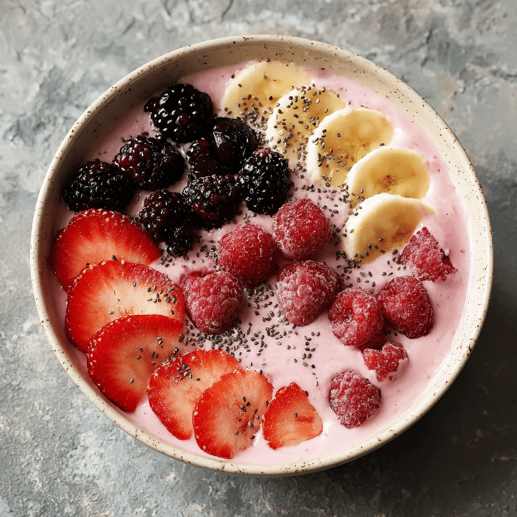 Fruit Smoothie Bowl (with Greek Yogurt) Recipe - Recipe Image