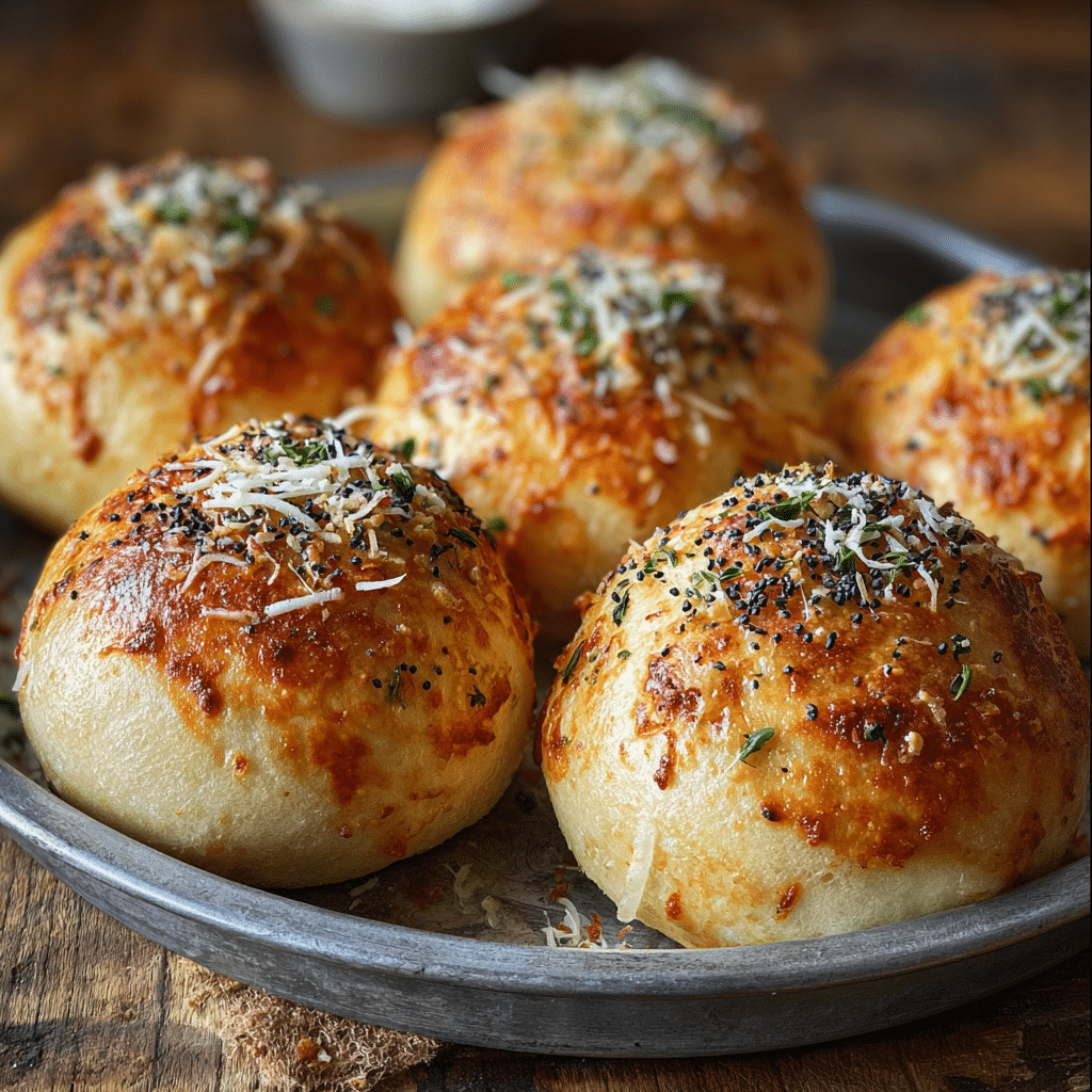 Irresistible Garlic Parmesan Cheeseburger Bombs Recipe - Recipe Image