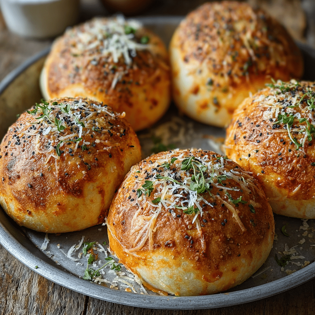 Irresistible Garlic Parmesan Cheeseburger Bombs Recipe - Recipe Image