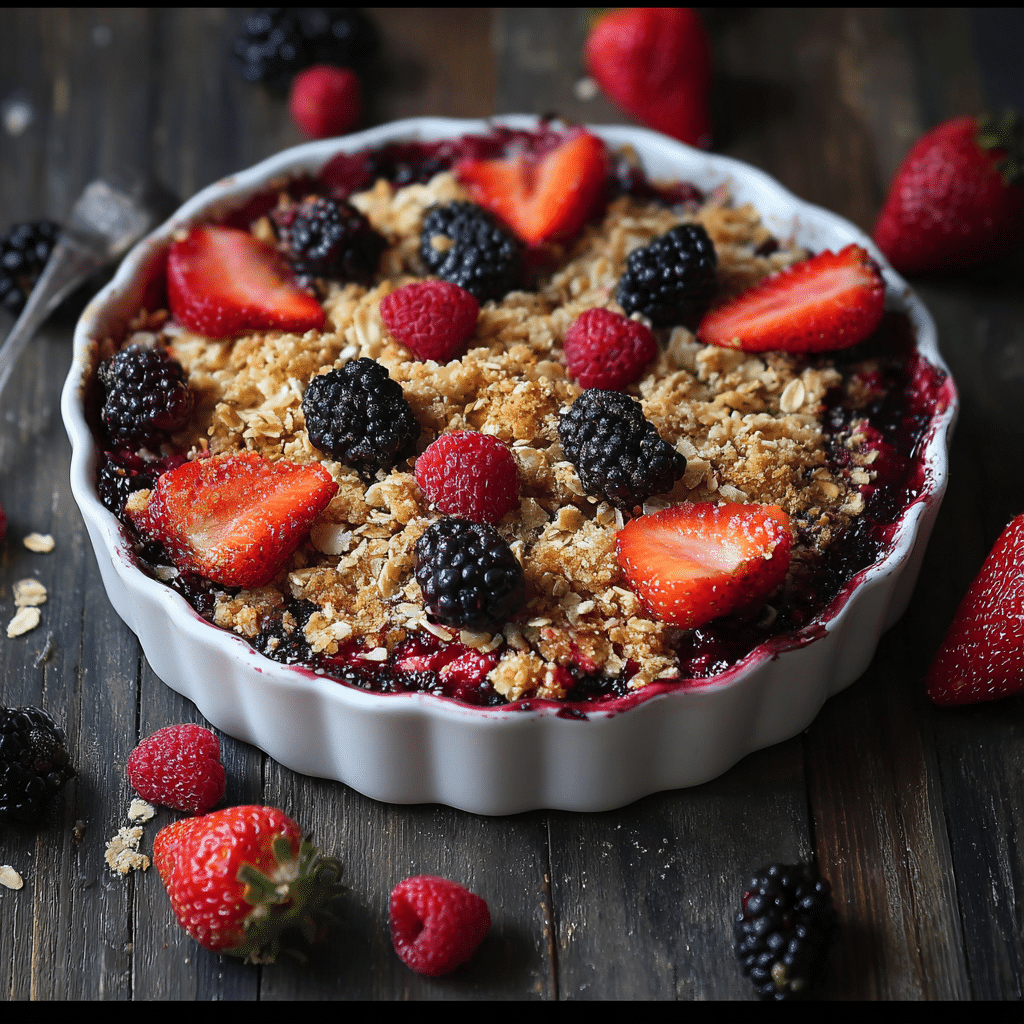 High Protein Triple Berry Bake Recipe - Recipe Image