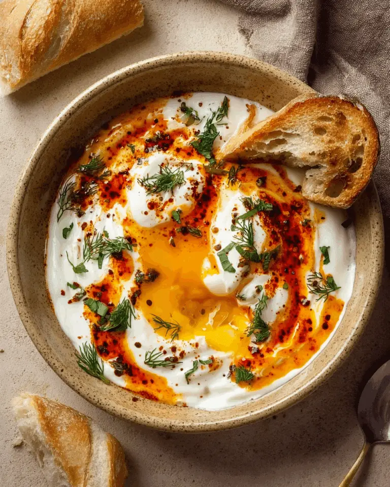 Çılbır: Turkish Eggs with Creamy Yogurt & Butter Sauce Recipe