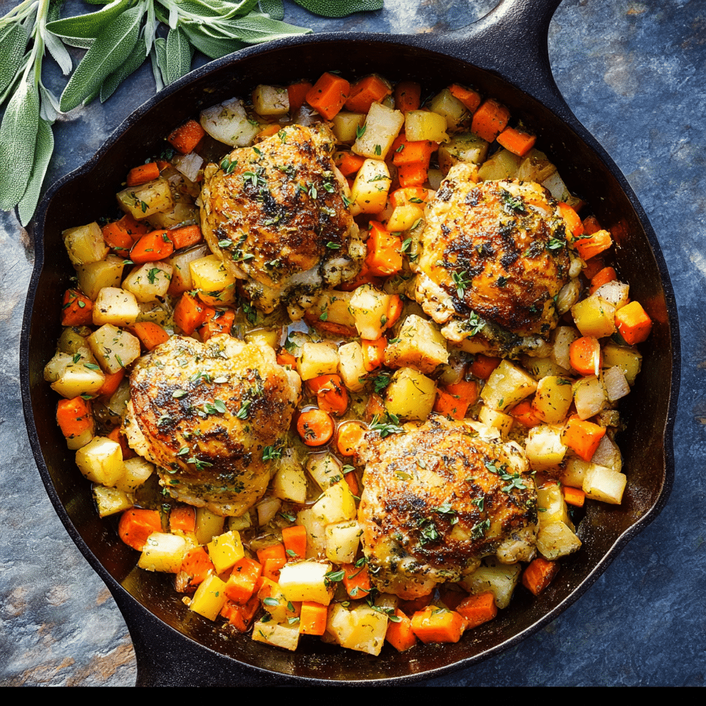 Cider-Glazed Chicken with Roasted Fall Vegetables Recipe