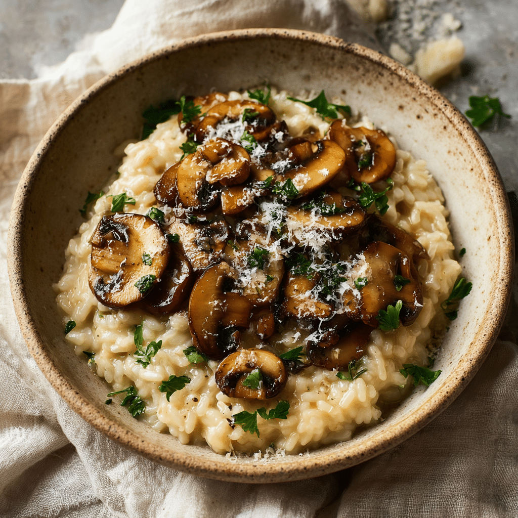 Luxurious Mushroom Truffle Risotto Recipe - Recipe Image