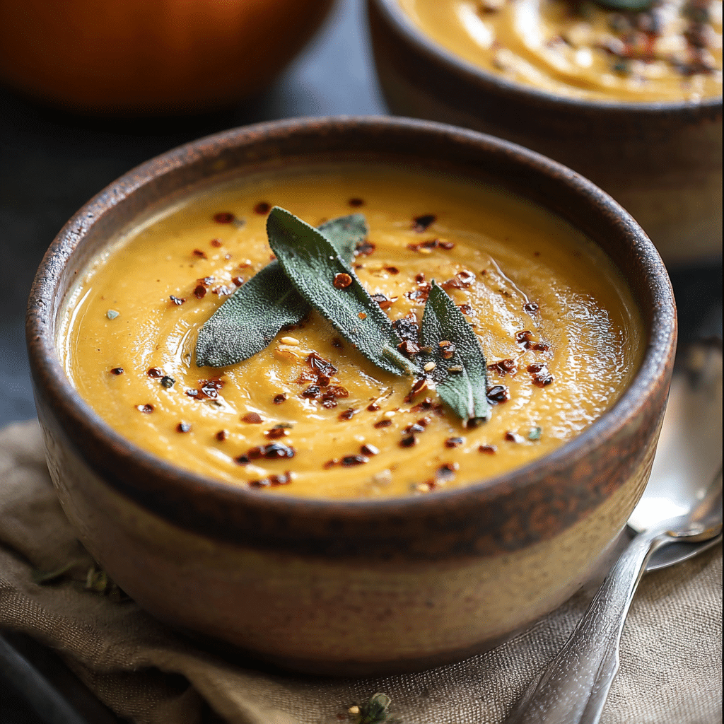 Cozy Spicy Butternut & Sweet Potato Soup - Recipe Image