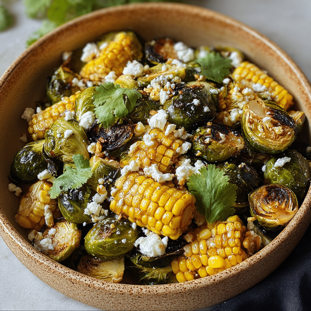 Mexican Street Corn Brussels Sprouts Recipe - Recipe Image
