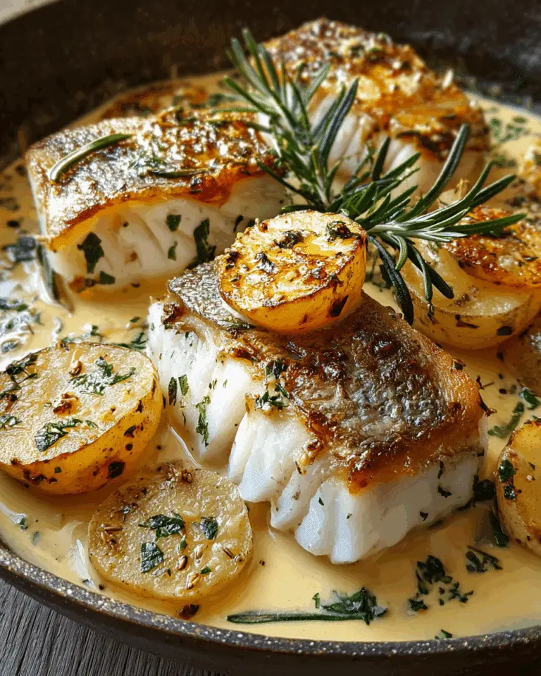 Cod & Potatoes in Rosemary Cream Sauce Recipe