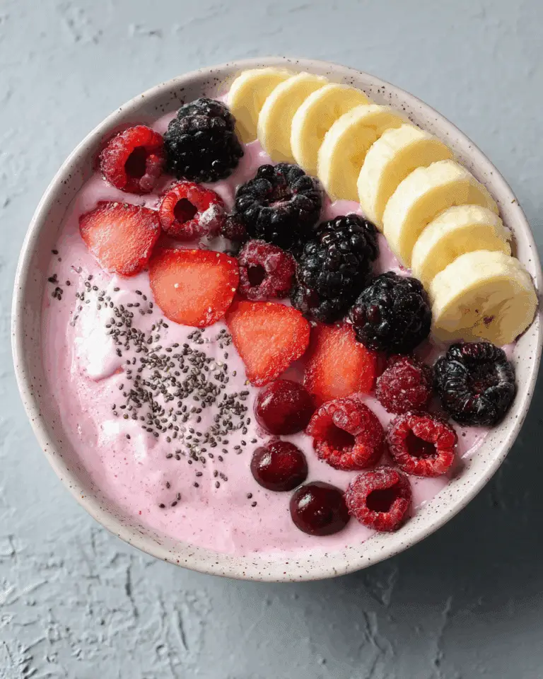 Fruit Smoothie Bowl (with Greek Yogurt) Recipe