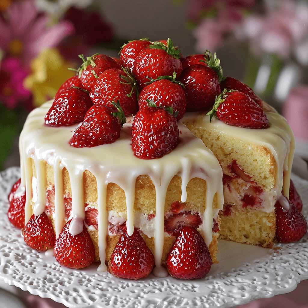 Strawberry Cream Cheese Pound Cake Recipe - Recipe Image