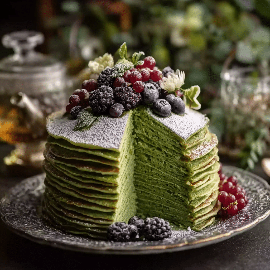 Matcha Green Tea Pancakes Recipe - Recipe Image