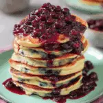 "Fluffy Pancakes with Warm Berry Compote Recipe