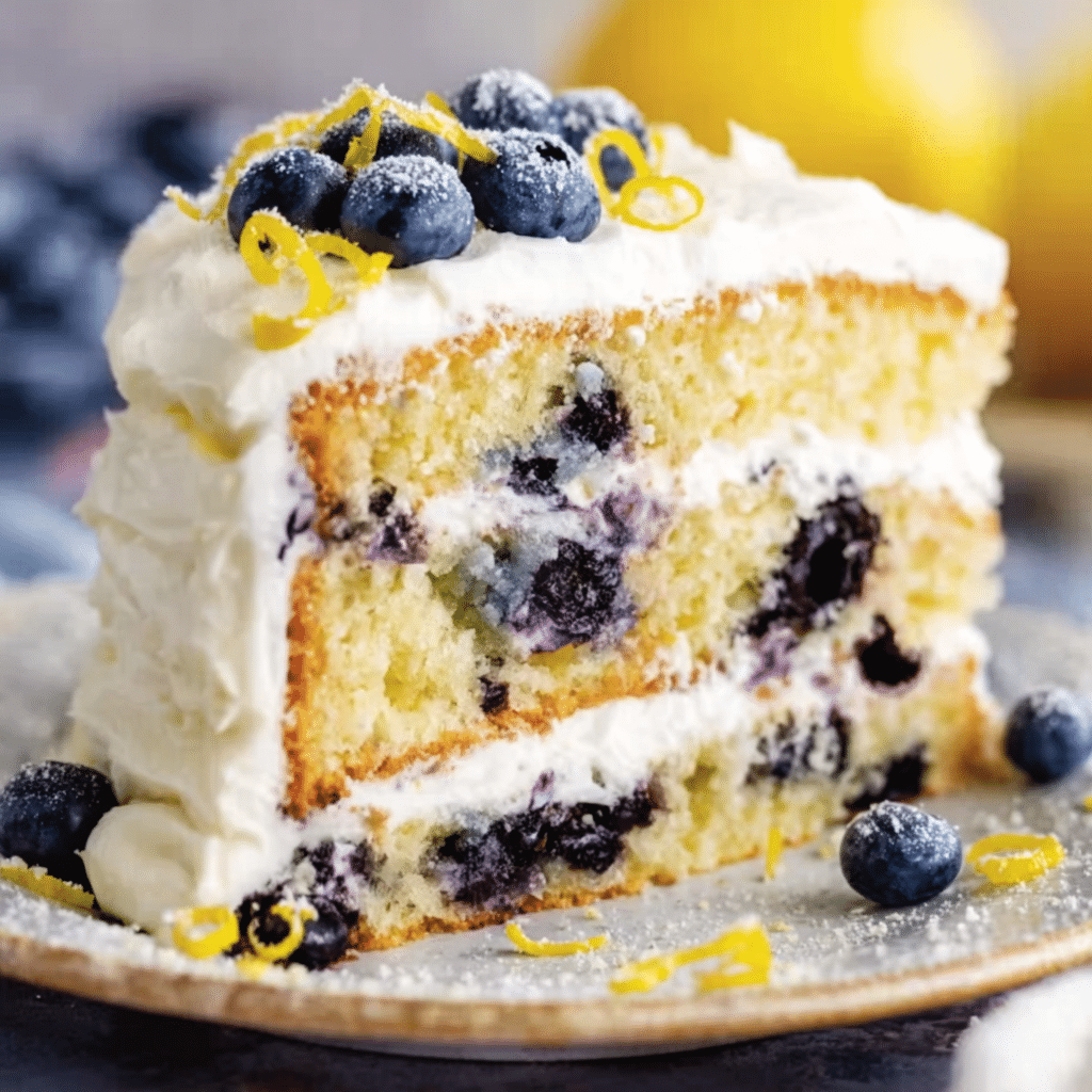 Blueberry Lemon Layer Cake Recipe - Recipe Image
