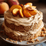 Peach Cake with Brown Sugar Frosting Recipe