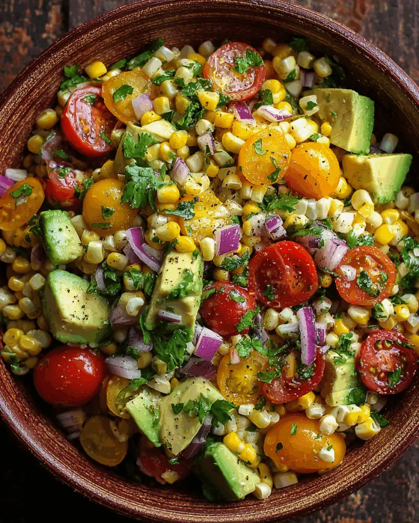 Summer Corn Salad with Avocado Recipe