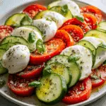 Fresh and Flavorful Cucumber Caprese Salad Recipe