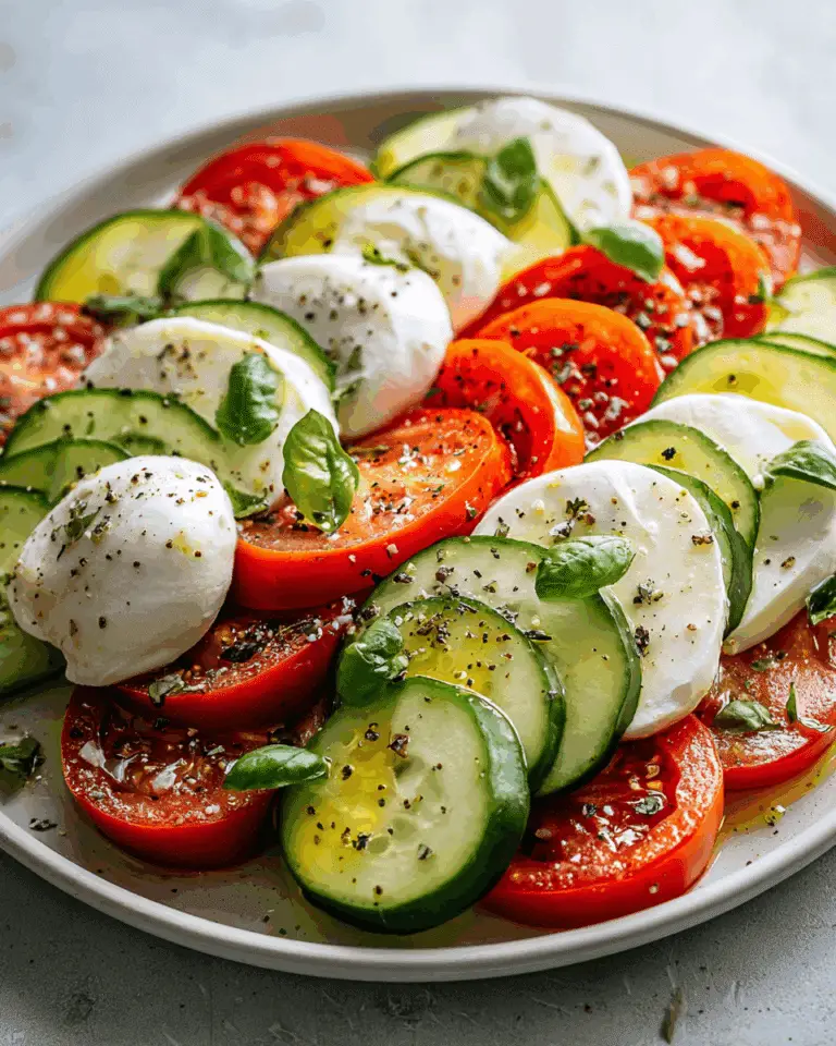 Fresh and Flavorful Cucumber Caprese Salad Recipe