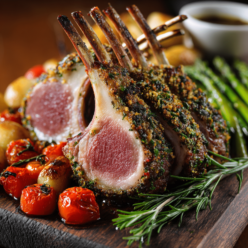 Herb-Crusted Roasted Rack of Lamb Recipe