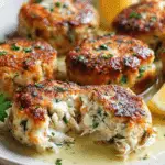 Salmon Patties with Creamy Lemon Garlic Sauce Recipe