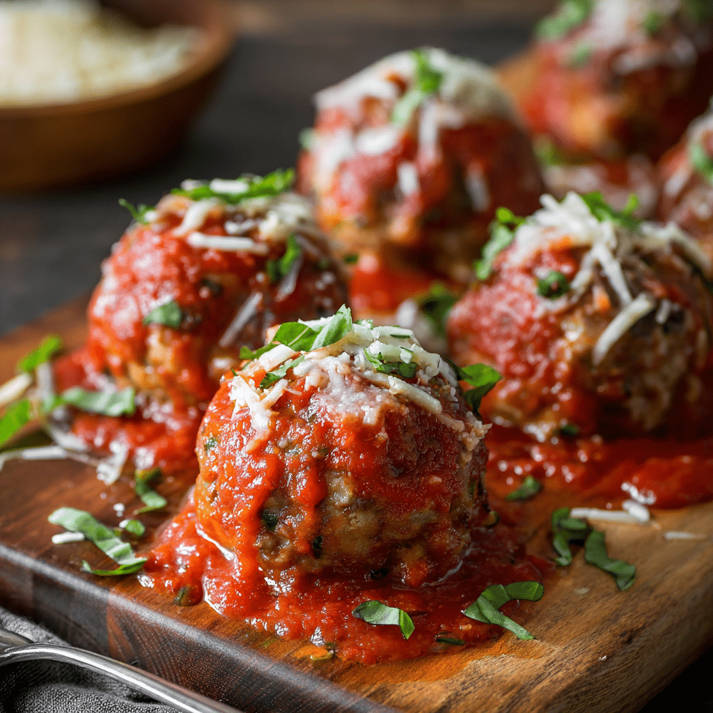 Mozzarella Stuffed Meatballs Recipe - Recipe Image