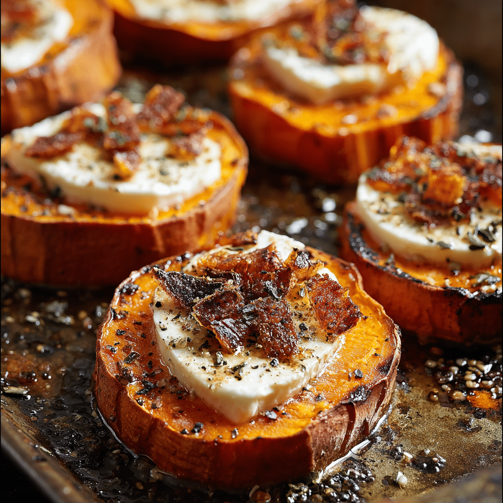 Sweet Potato Rounds with Goat Cheese Recipe - Recipe Image