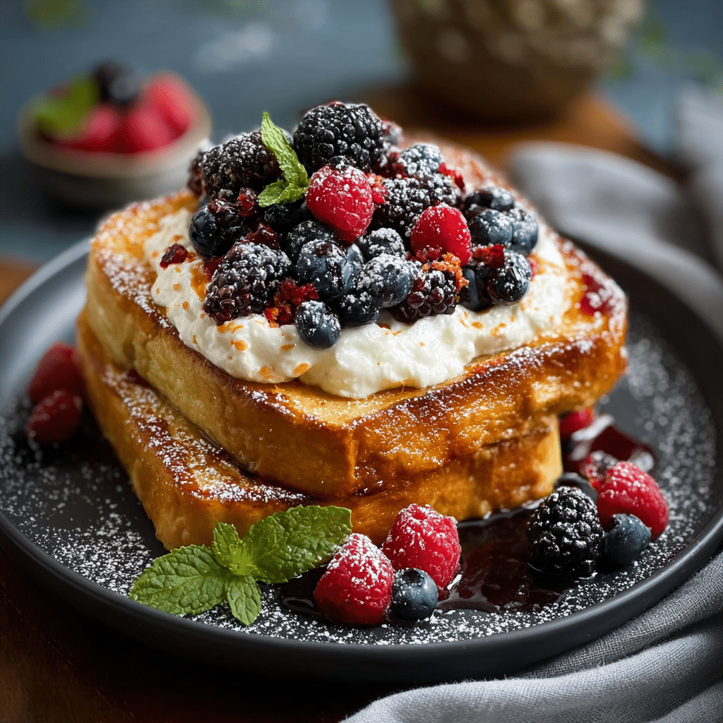 French Toast with Berries and Mascarpone Recipe - Recipe Image