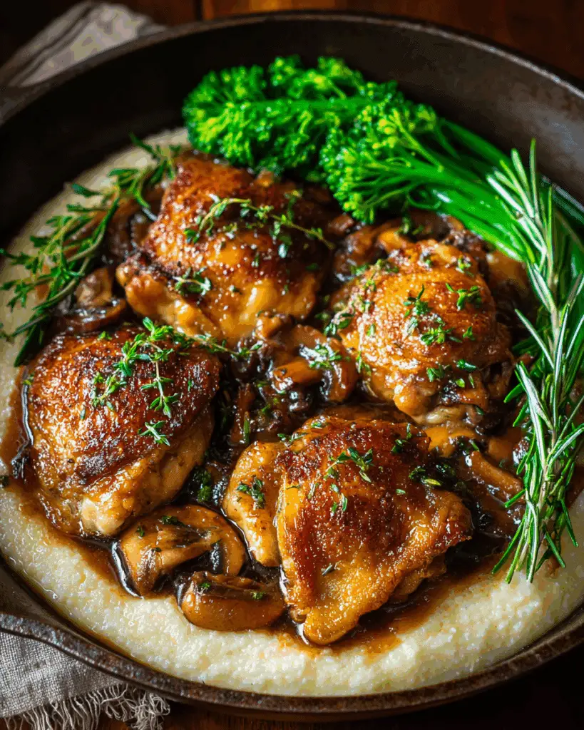 """Apple Cider Braised Chicken Thighs Recipe