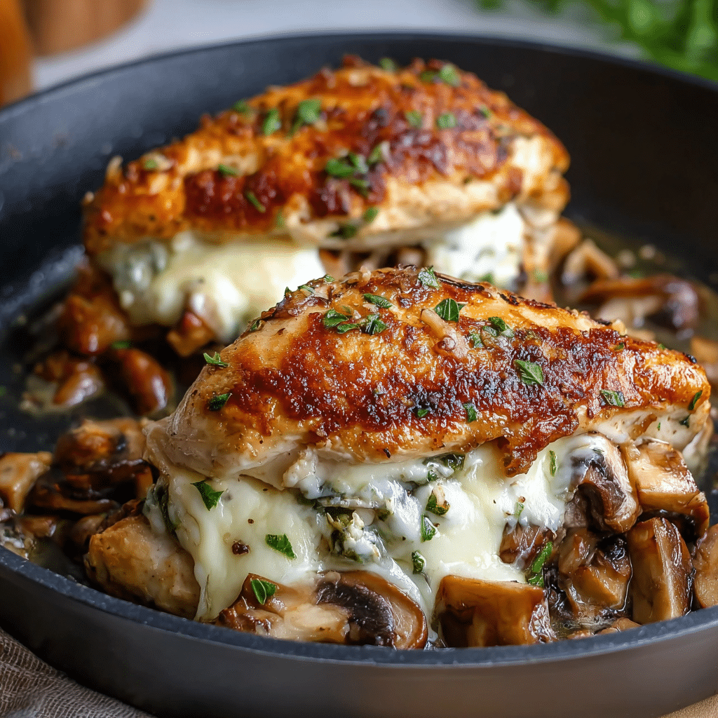 Mushroom Stuffed Chicken Breast – Quick and Easy Recipe - Recipe Image