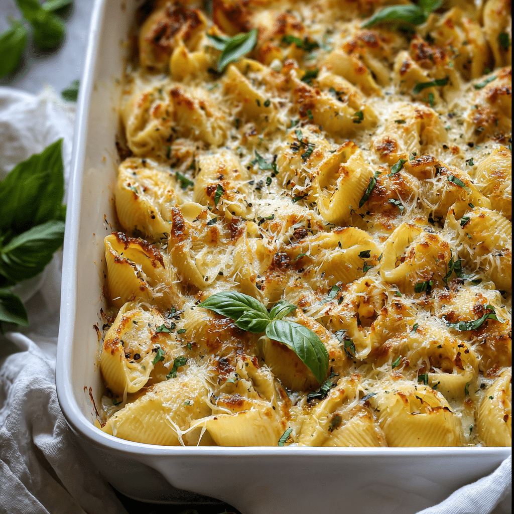 ** Creamy Gorgonzola Tortellini Casserole - Recipe Image