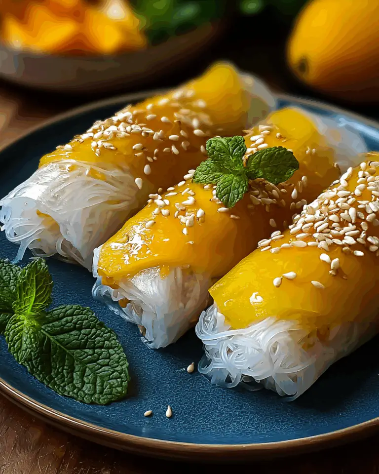 Sweet Mango Sticky Rice Rolls Recipe