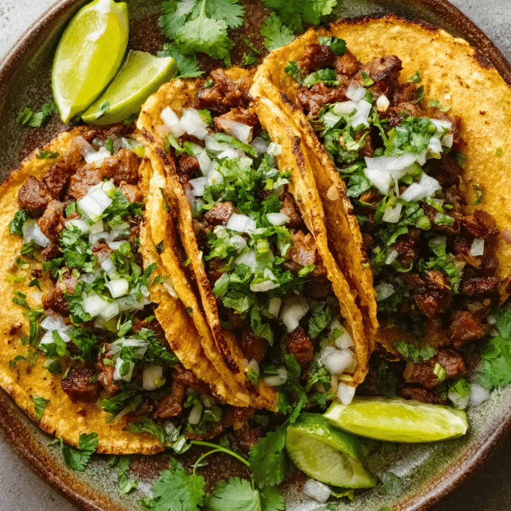 Skirt Steak Tacos with Cilantro and Lime Recipe - Recipe Image
