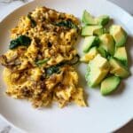 Creamy Spinach and Cheese Scrambled Eggs Recipe