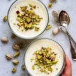 Warm Middle Eastern Sahlab Milk Pudding with Cinnamon, Pistachios, and Floral Water Recipe