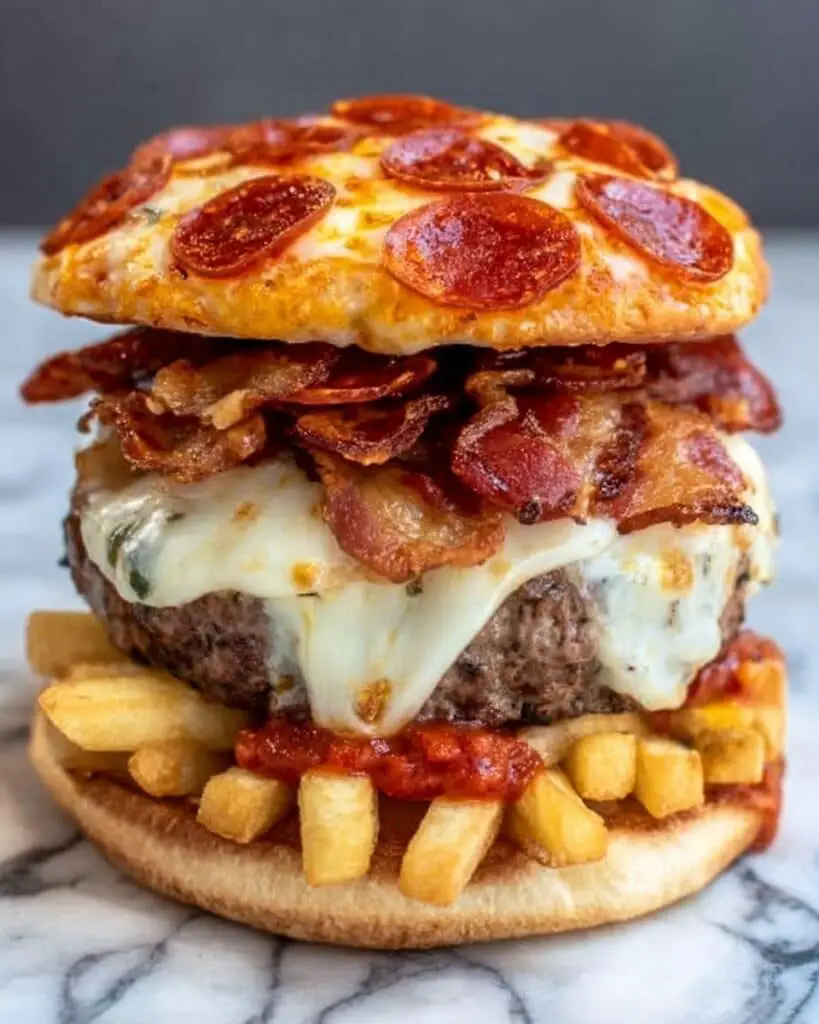 Frozen Pizza Burgers Recipe