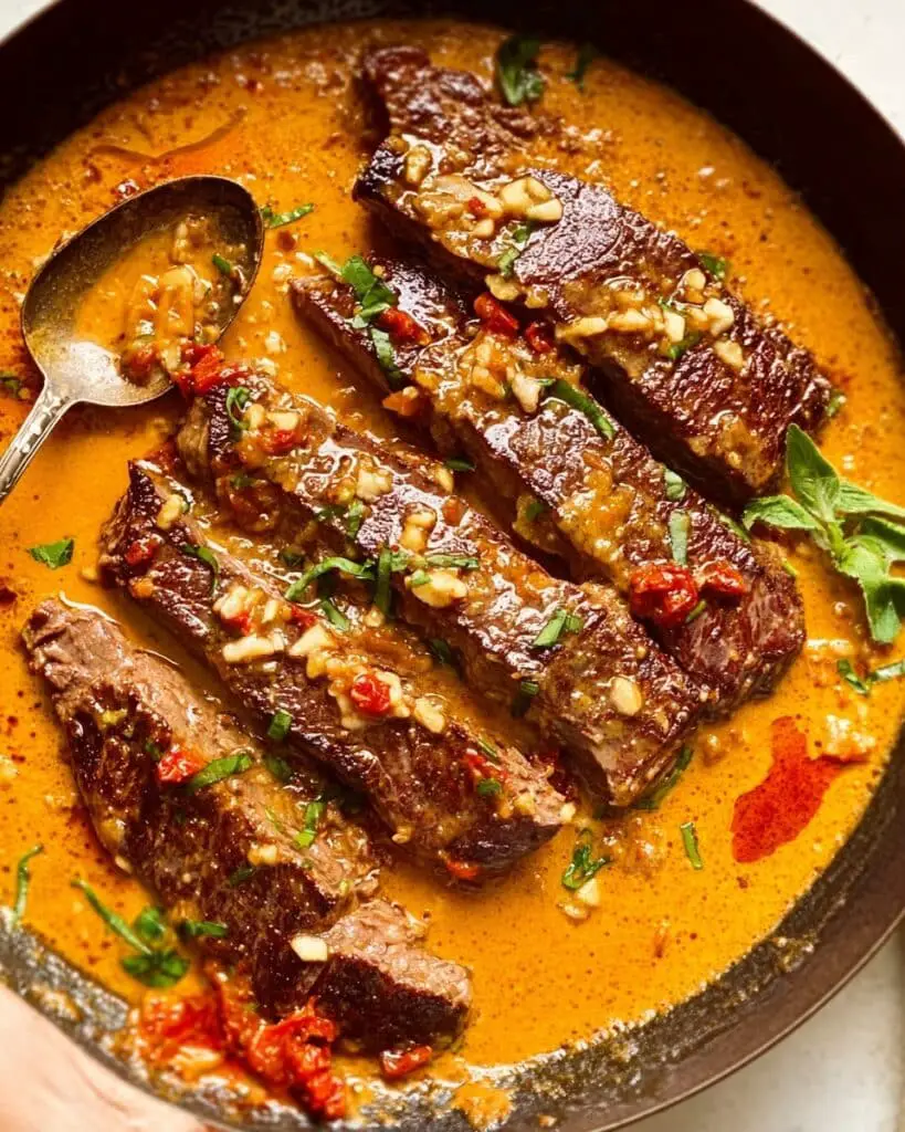 Marry Me Steak with Sun-Dried Tomato Parmesan Cream Sauce Recipe