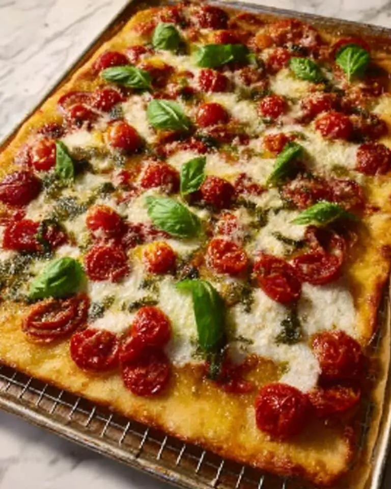 Sheet Pan Caprese Pizza Recipe