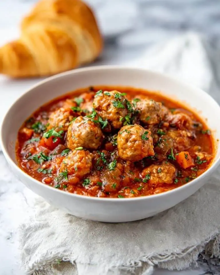 Turkey Meatball Soup with Vegetables and Pasta Recipe