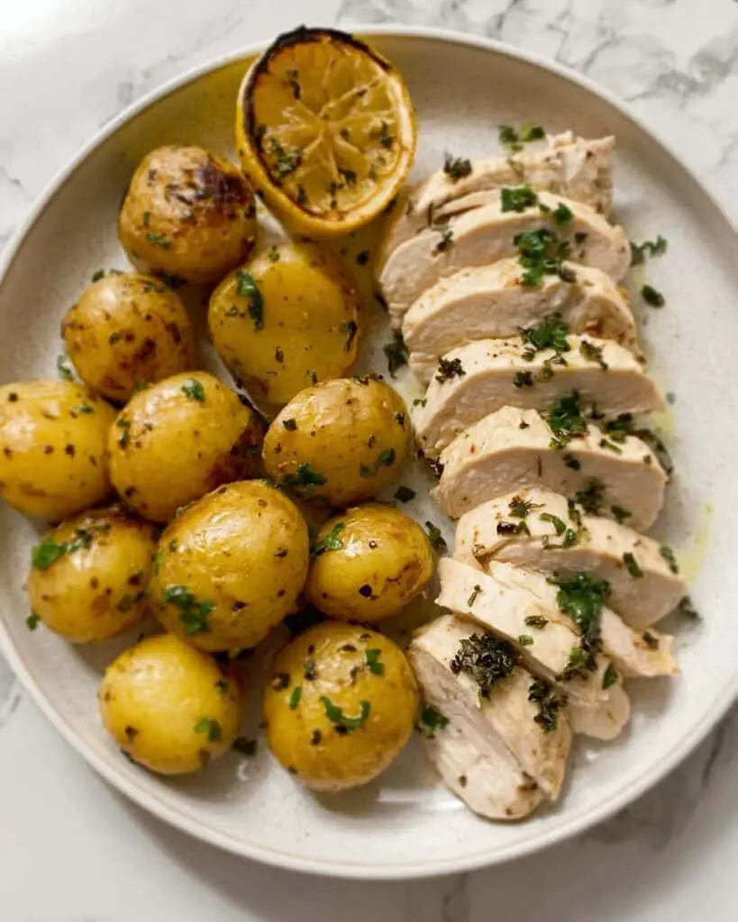 One-Pan Lemon Herb Chicken Thighs with Potatoes Recipe