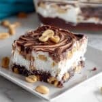 Buster Bar Dessert: No-Bake Oreo Fudge Ice Cream Cake Recipe
