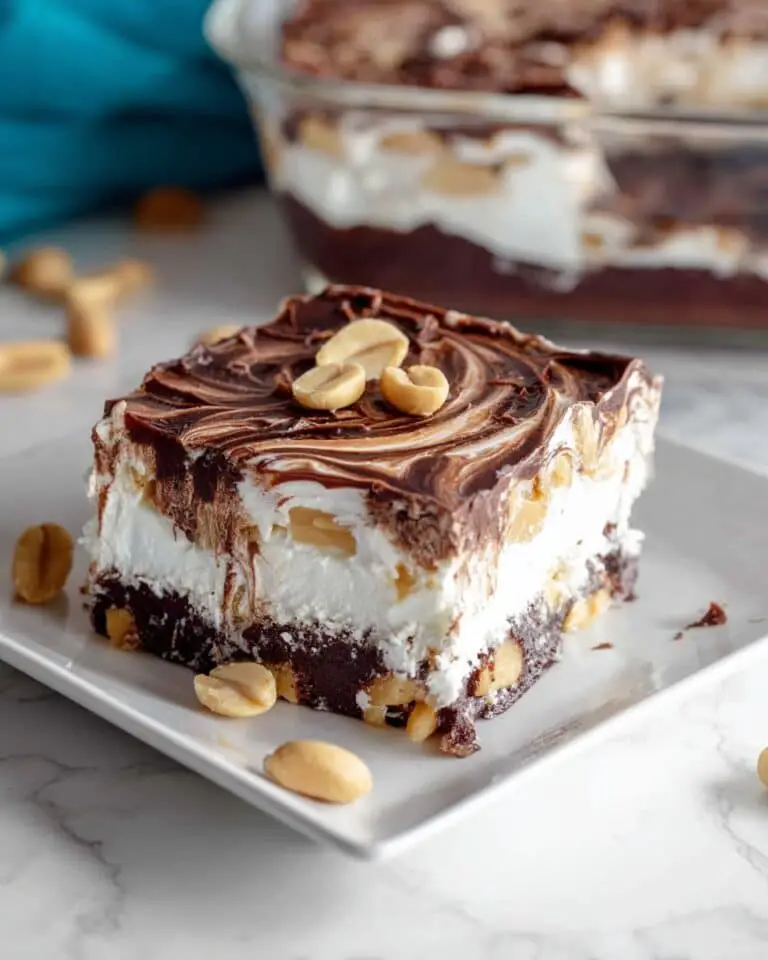 Buster Bar Dessert: No-Bake Oreo Fudge Ice Cream Cake Recipe