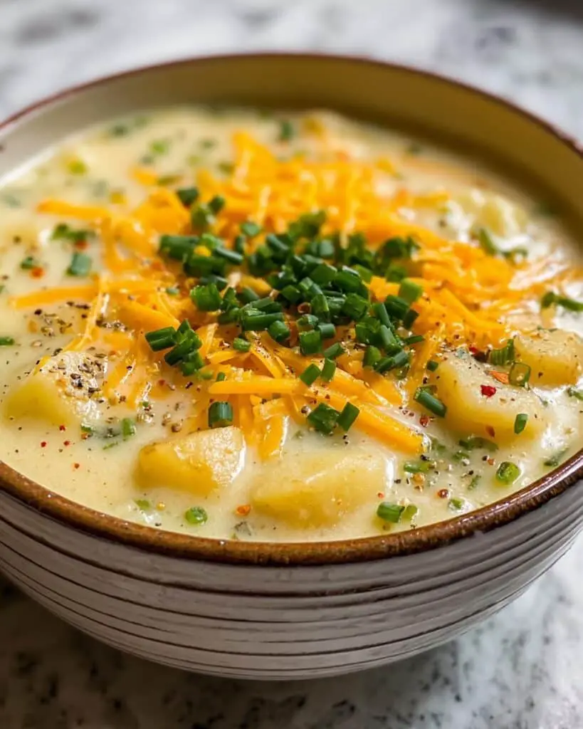 Cheddar Garlic Herb Potato Soup Recipe
