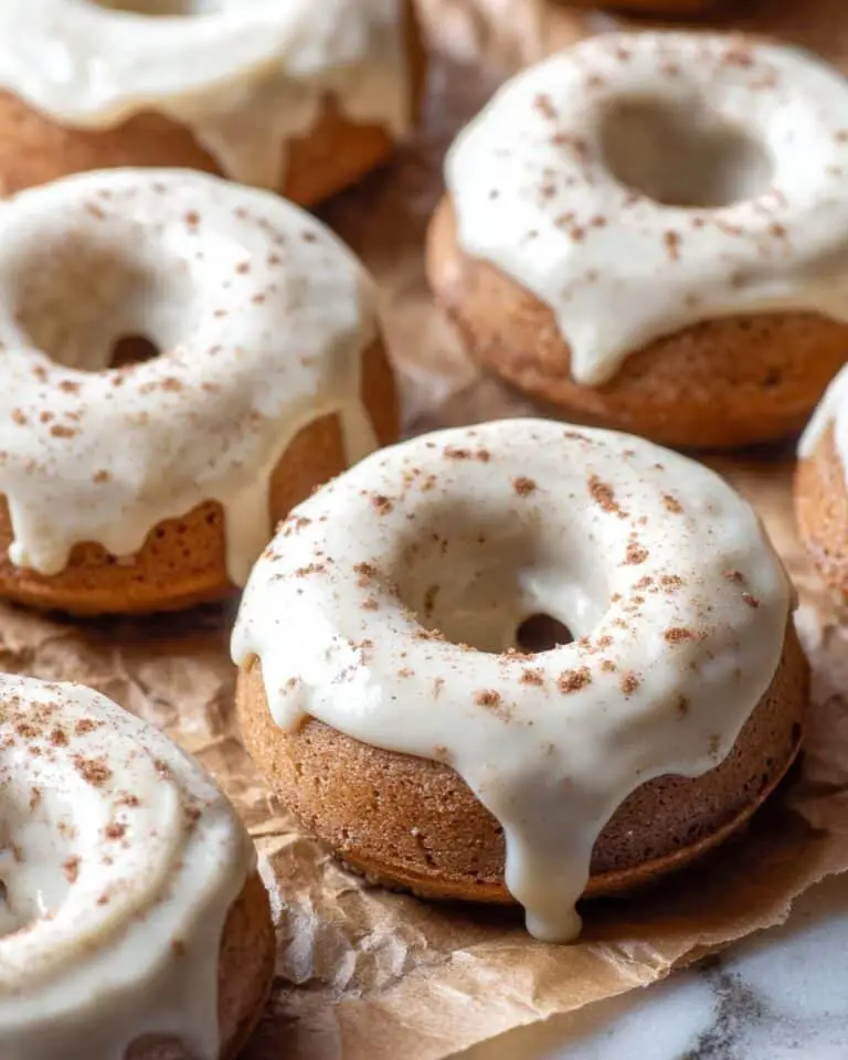 Baked Eggnog Donuts with Holiday Spices and Eggnog Glaze Recipe