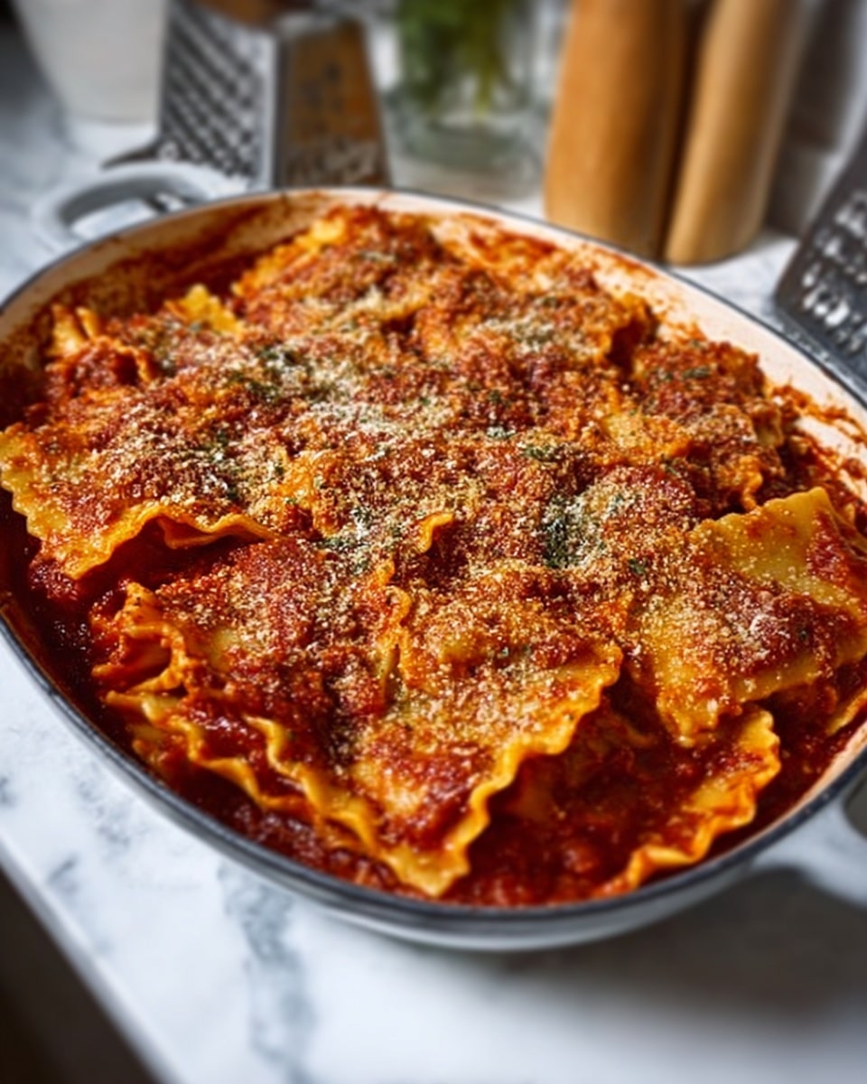 The image shows a white round dish filled with multiple slices of a baked cheesy pie. Each slice has three visible layers: a golden-brown crispy cheese top with melted spots, a green layer of spinach or similar leafy vegetable beneath, and a thick, light yellow base that looks soft and firm. Some fresh green basil leaves are placed on top of the slices, adding color contrast. A woman's hand is seen holding a slice being lifted from the dish. The background is a white marbled surface. Photo taken with an iphone --ar 4:5 --v 7
