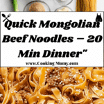 Mongolian Ground Beef Noodles Recipe