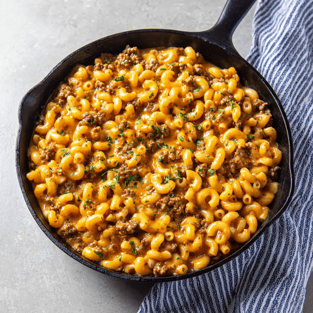 Homemade Cheesy Hamburger Helper Recipe - Recipe Image