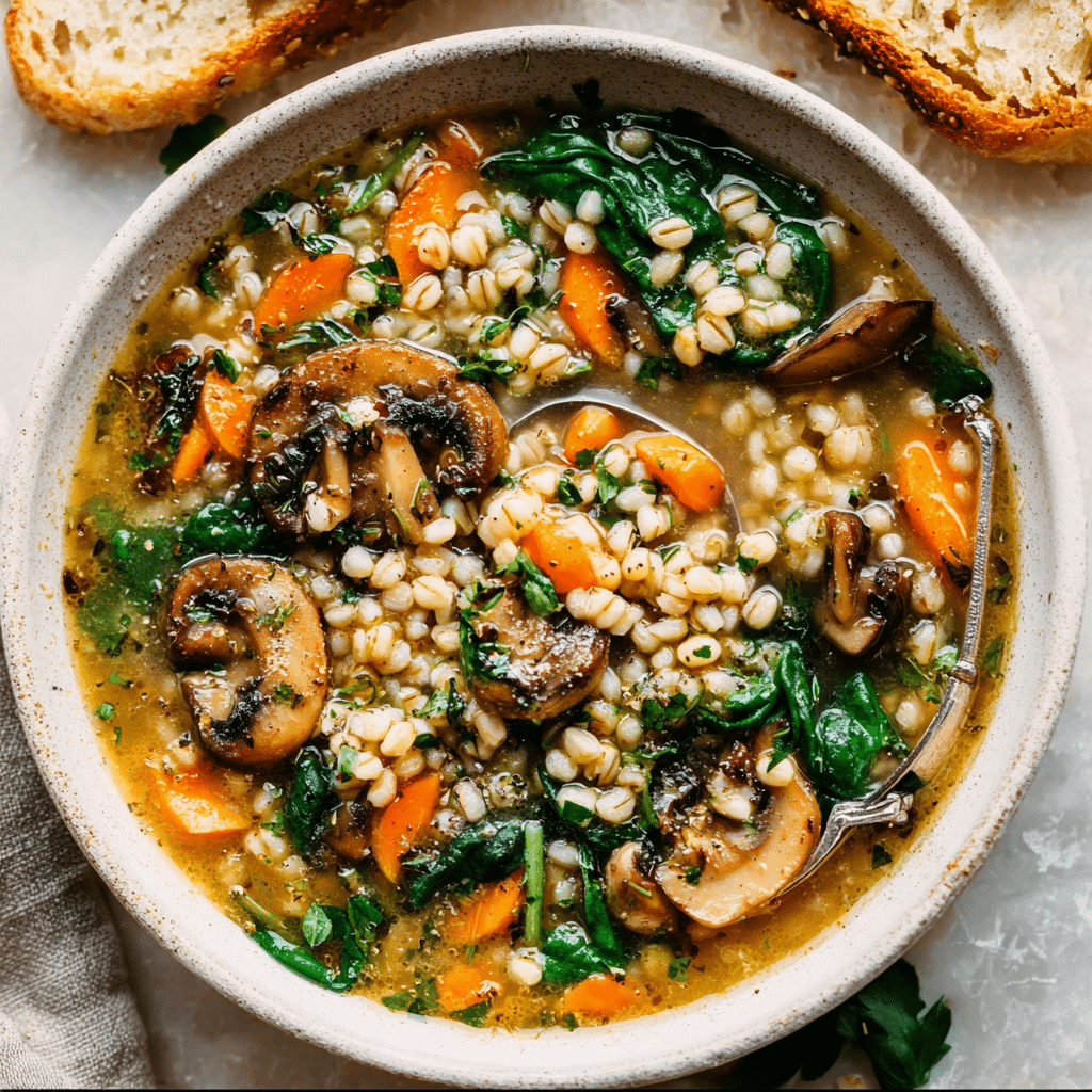 Mushroom Barley Soup Recipe - Recipe Image