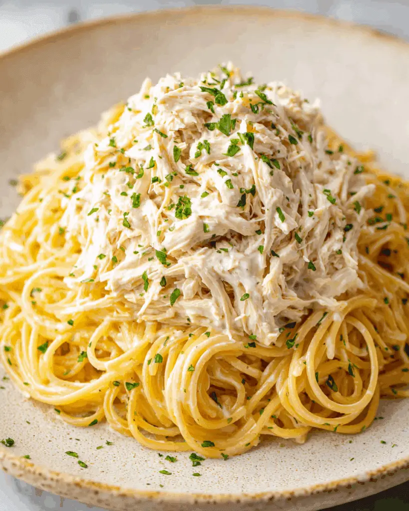 Easy Slow Cooker Angel Chicken Pasta Recipe