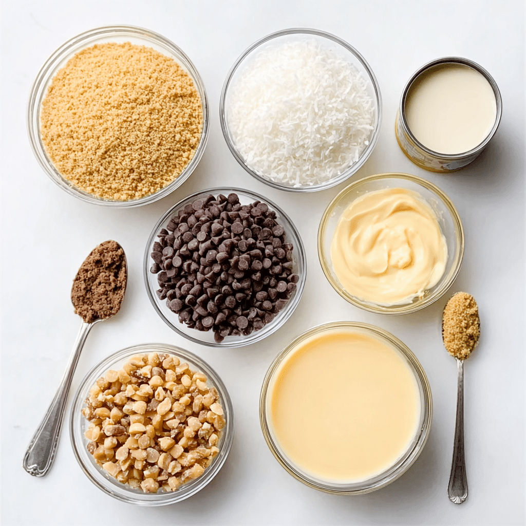 Coconut Bars with Chocolate Chips Recipe - Recipe Image